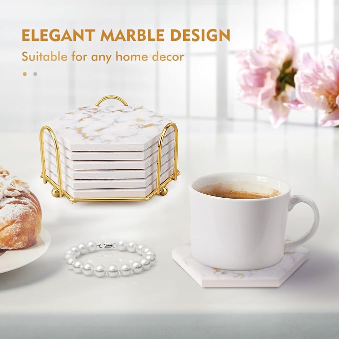 Marble Coasters for Drinks Absorbent - Image 3