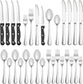 72 Pcs Silverware Set with Steak Knives by MUTNITT