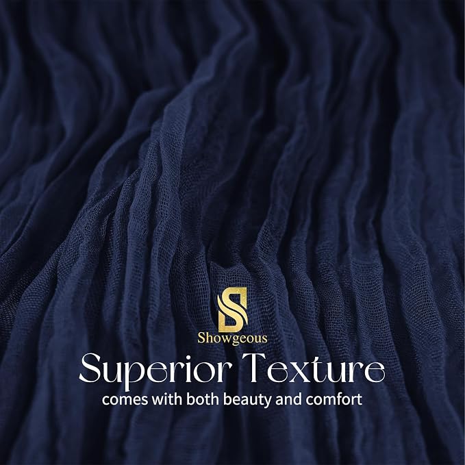 Showgeous 30 Pack Navy Blue Cheesecloth Table Runner, 17 x 108 Inches | Boho - Image 4