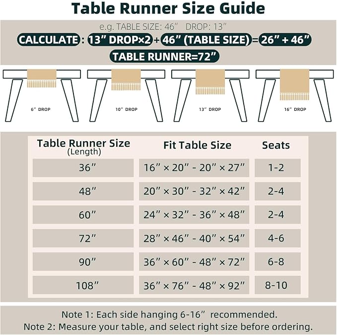 Boho Table Runner for Fall Home Decor 12x48 Farmhouse Woven Runner | 48 Inches - Image 3