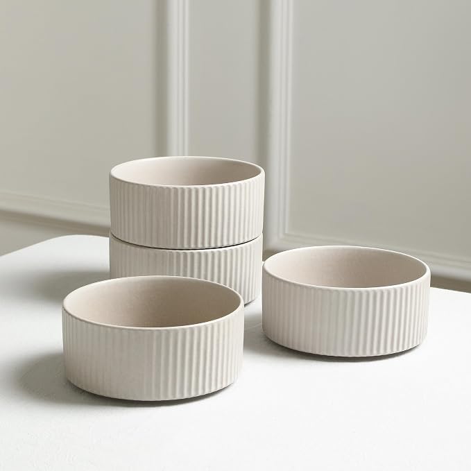 Stone Lain Haven Modern Stoneware 4 Piece Bowls Sets, Dish Set - Image 2