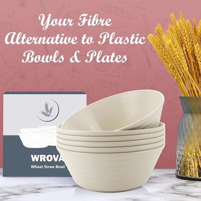 Wheat Straw Bowl Sets, Microwave and Dishwasher Safe Bowls, Soup Bowl Sets - Image 5