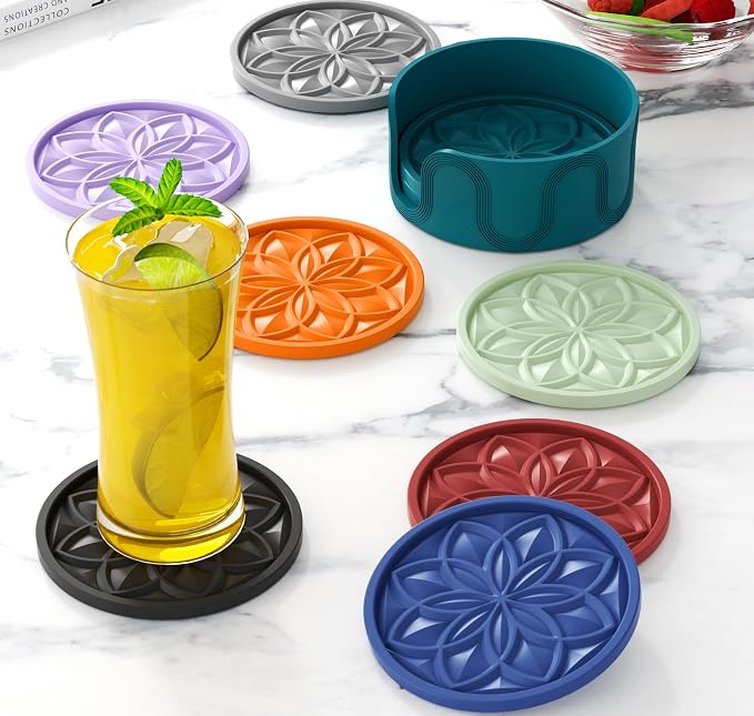 HFHOME Silicone Coasters Set - Image 6