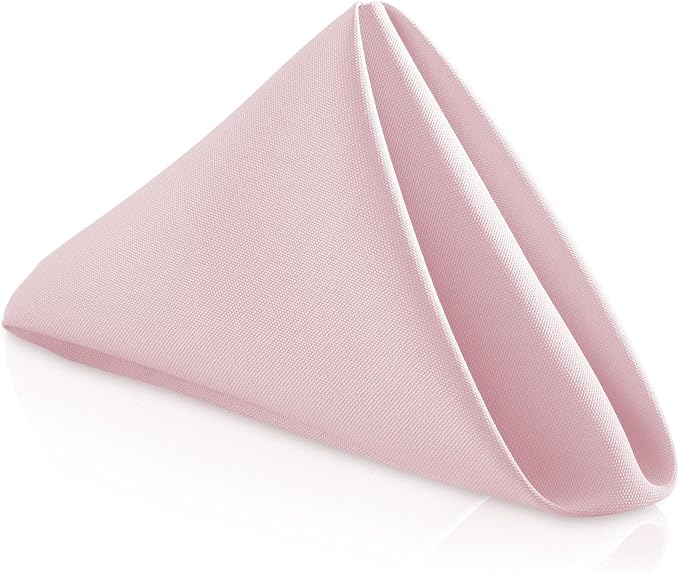Lann's Linens Set of 12 Cloth Dinner Napkins, 20-inch Polyester Napkins by LannsLinens