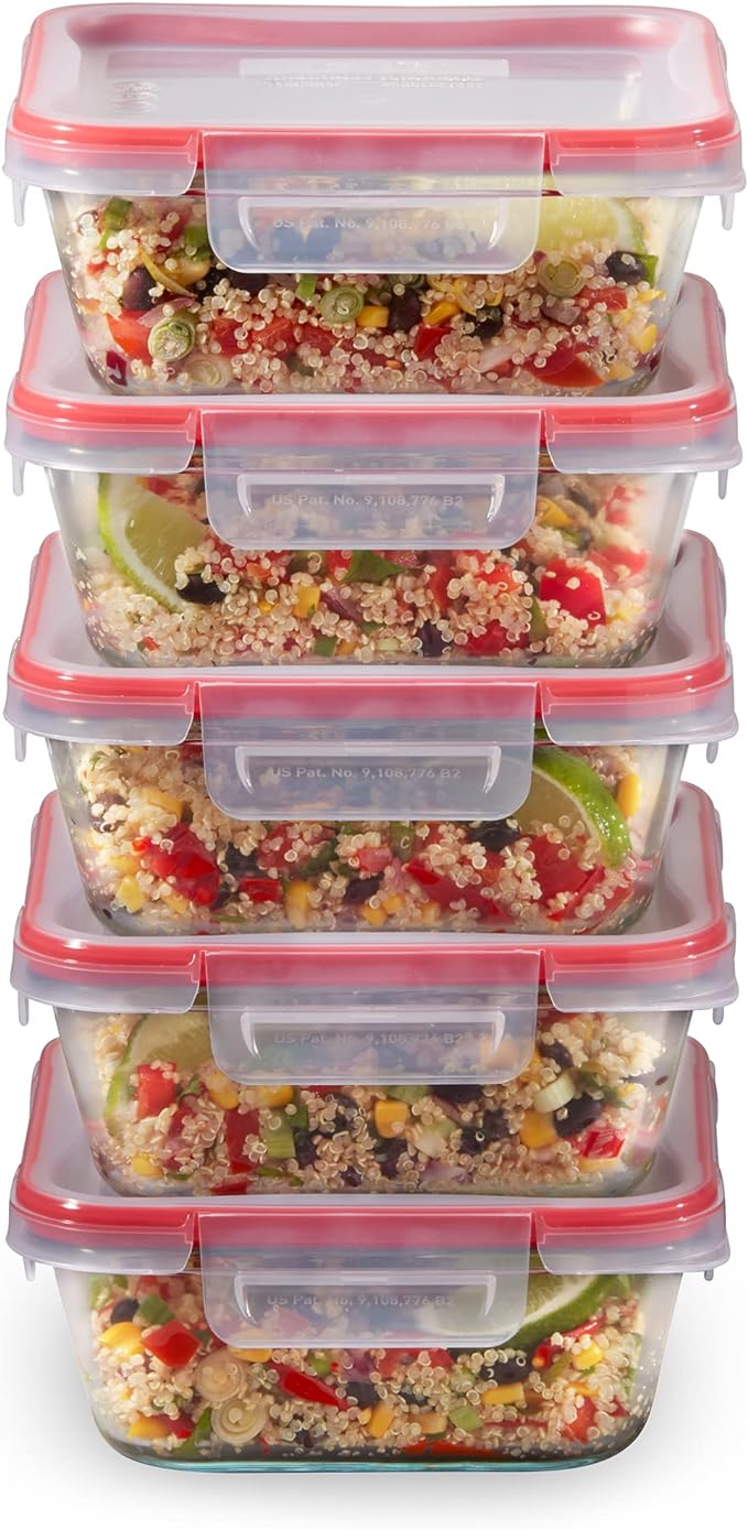 Pyrex Freshlock Glass Food Storage Containers Set | Meal prep containers by Pyrex