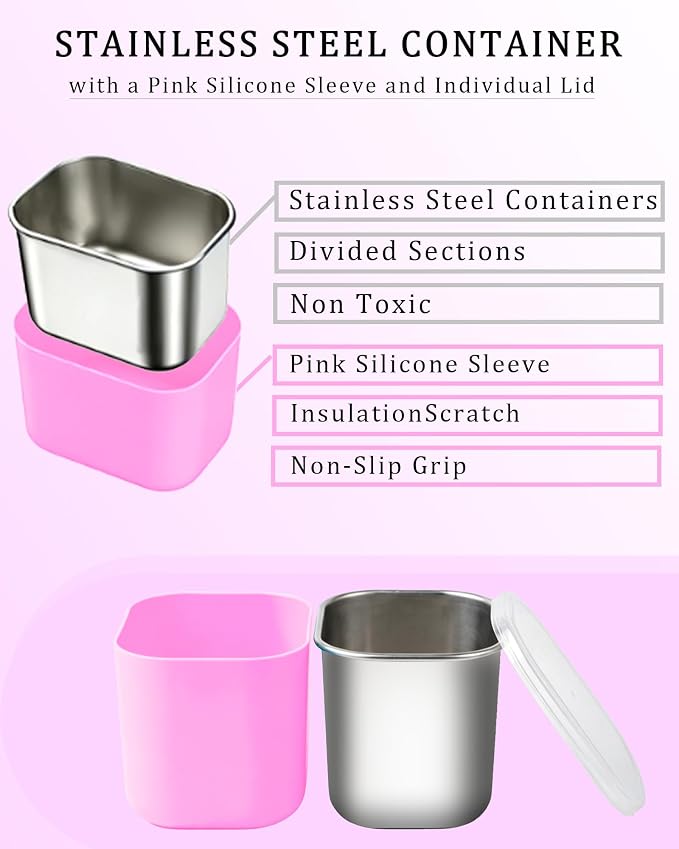 Snackle Box Container, Stainless Steel Divided Serving Tray - Image 2