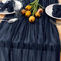 Navy Blue Cheesecloth Table Runner 10ft Boho Rustic Gauze Cheese Cloth | by MLMC