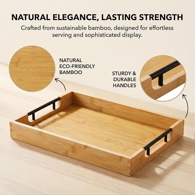 Krismax Wooden Serving Tray - Image 4