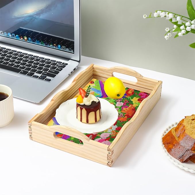 EWJRNSF Diamond Art Kits for Adults Wooden Serving Trays - Image 7