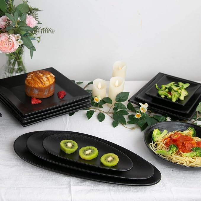 vicrays Large Oval Serving Platters, Stackable Serving Trays Serving Plates - Image 3