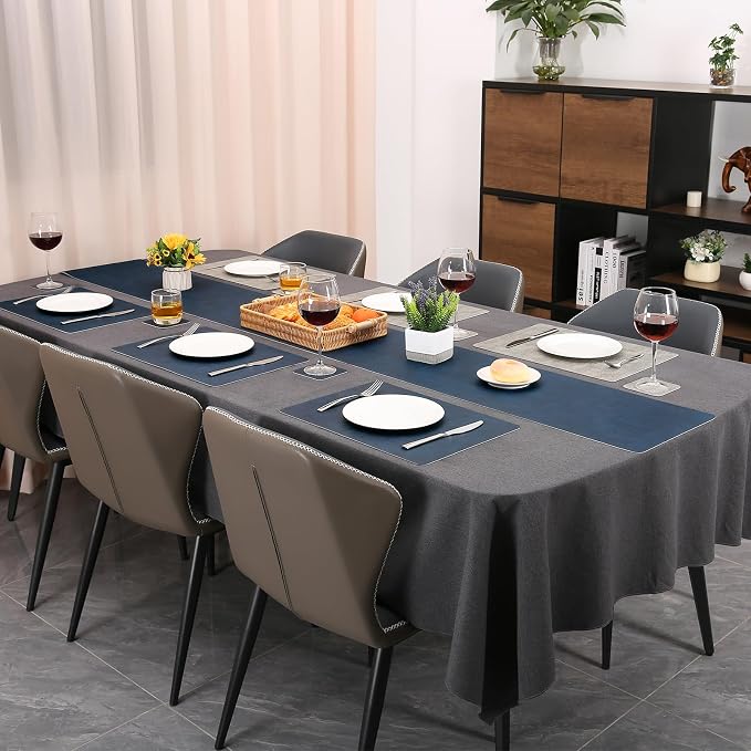 Table Runners 94 Inch Long, Dual-Sided Faux Leather Table Runner | Waterproof - Image 6