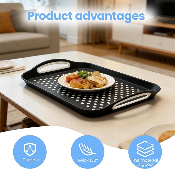 2 Pack Large Nonslip Serving Tray - Image 7