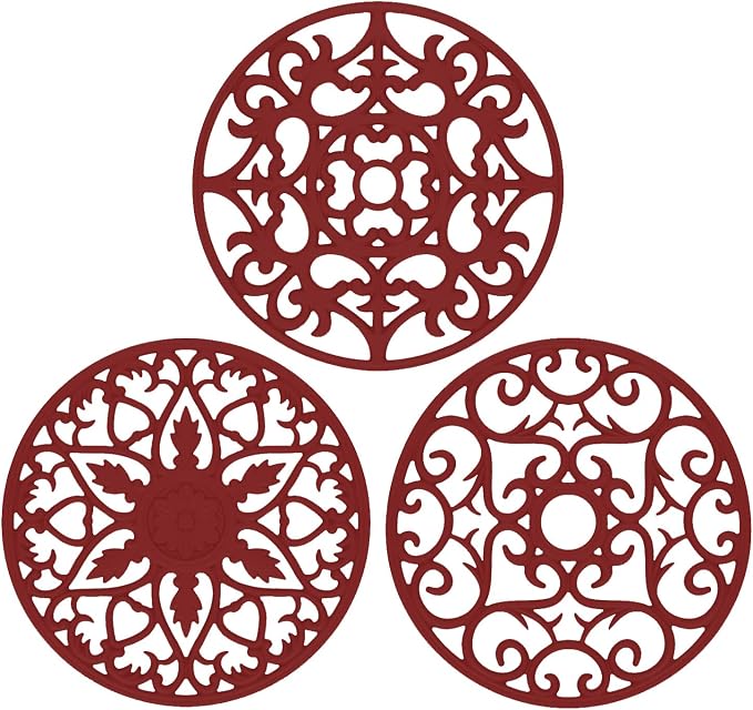 ME.FAN Trivets for Dishes/Pots/Pans, Flexible/Durable/Non Slip Hot Pads to by MEFAN
