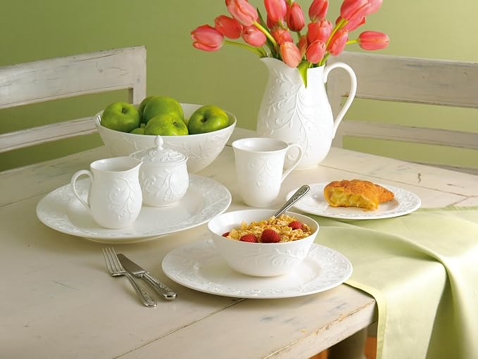Lenox Opal Innocence Carved Porcelain 4-Piece Dinnerware Set - Image 4