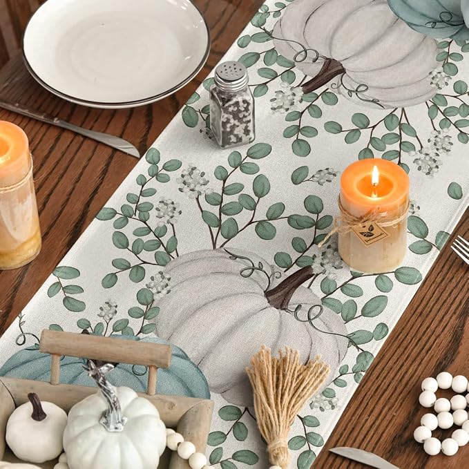 Artoid Mode 210 GSM Fall Table Runner 13x90 Inch Home Party Decor | Pumpkins - Image 7