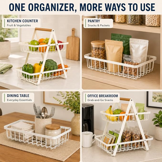 mahueeol 2-Tier Countertop Fruit Basket - Image 7