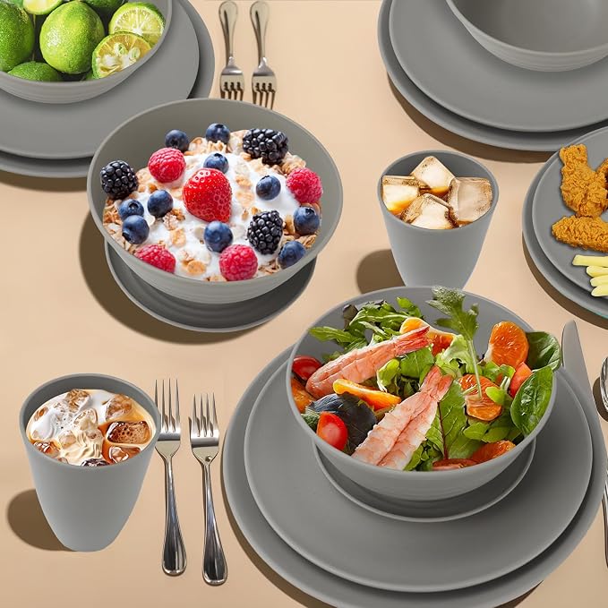 40Pack plates and bowls sets for kitchen - Image 5