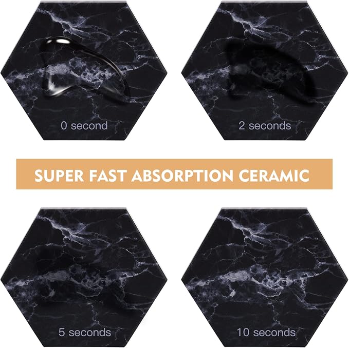 Black Coasters, Marble Coasters - Image 4