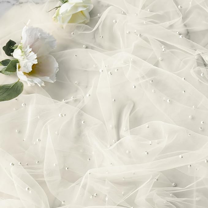Artoid Mode 6PCS Pearl Beige Gauze Table Runner 120 Inch 10FT, Seasonal Sheer - Image 5