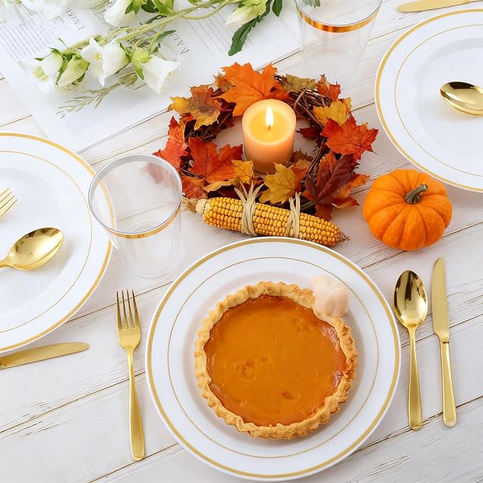 25 Guests Plastic Plates Set - Image 4