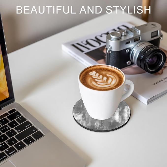 Modern Minimalist Coasters Set of 4, Absorbent Coasters - Image 7