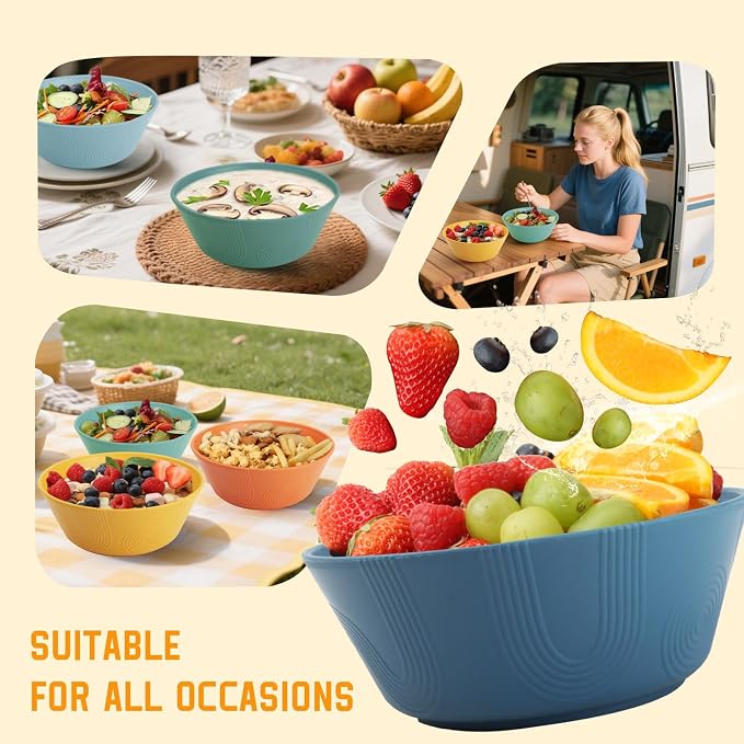 Unbreakable Cereal Bowls, Wheat Straw Bowl - Image 6