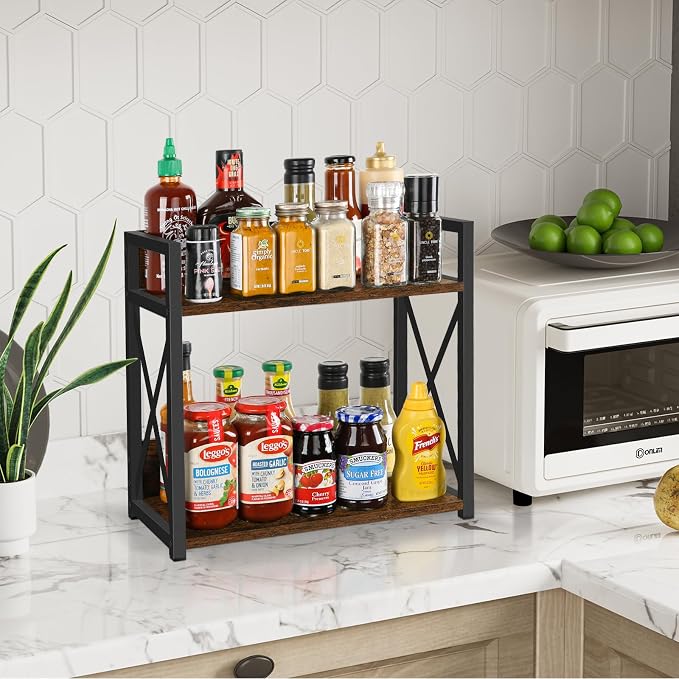 YINMIT Countertop Shelf Organizer, Coffee Bar Accessories, Spice Rack, Coffee - Image 4