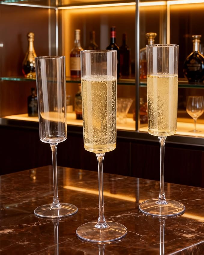 Ciaell 12 Pack Plastic Champagne Flutes - 6 Oz Clear Disposable Champagne - Image 9