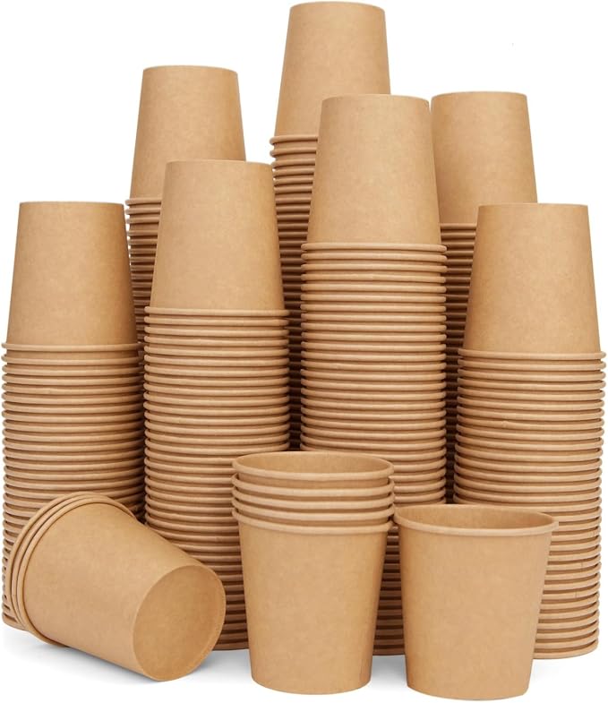 Vumdua 500 Pcs 6 oz Kraft Paper Cups by Vumdua