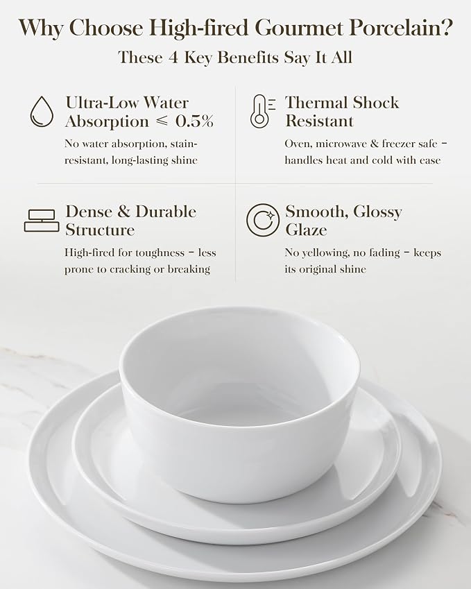 MALACASA 24-Piece Dinnerware Set - Image 6