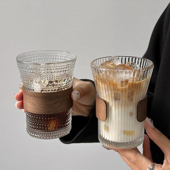 Stripes Glass Coffee Mug | 4-Pack - Image 5