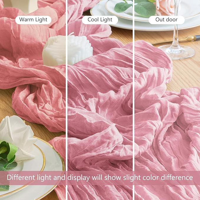 Cheesecloth Table Runner 10FT Boho Gauze Runner - Image 8