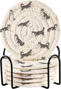 Husky Dogs White Pattern Coasters by Unknown