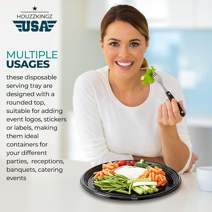 12" Catering Trays With Lids - Image 6