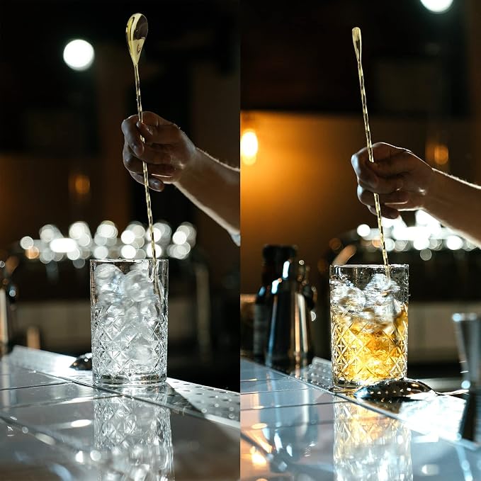 Bar Spoon Cocktail Mixing Stirrers, 12” Long Handle, Long Drink Spoons - Image 7