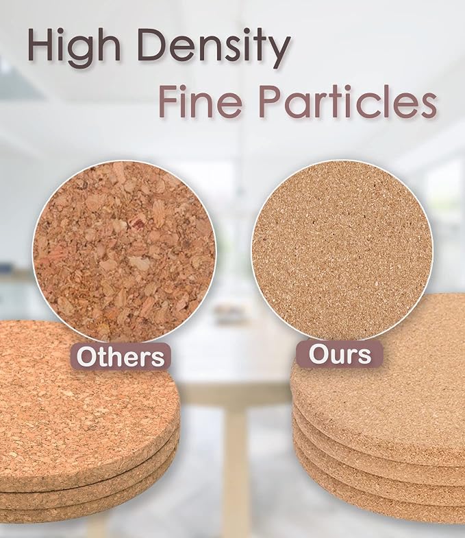 Cork Trivets for Hot Dishes, Hot Pots and Pans, 10 Inch 4 Pcs | High Density - Image 4