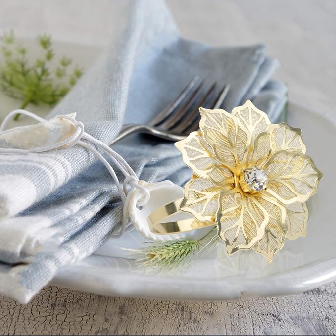 Picowe Set of 12 Alloy Napkin Rings - Image 5