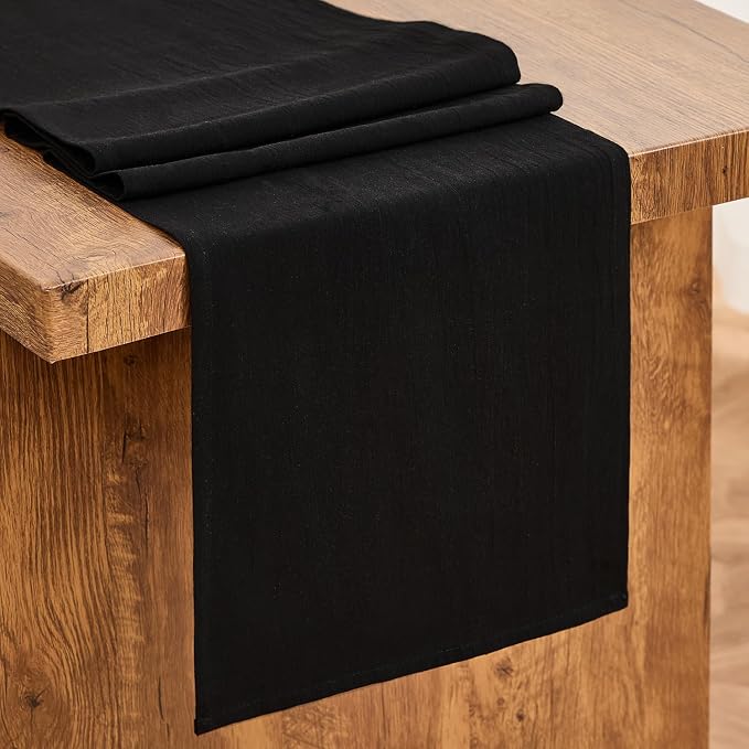 Letjolt Black Table Runner 72 Inches Long | Rustic by Letjolt