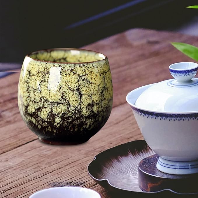 2X Ceramic Mug Tea Set Cups Chinese Cup Coffee Cup Handmade Handleless Ceramics - Image 7