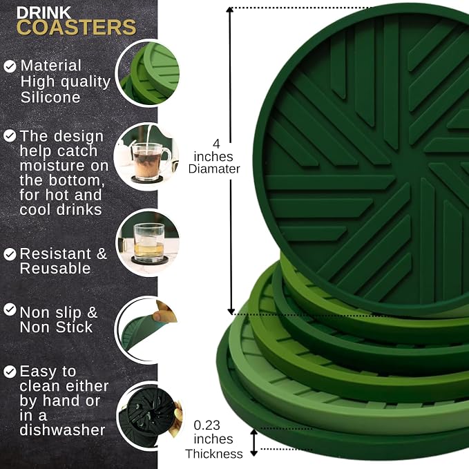 Silicone Coasters Set of 6 - Image 3