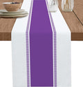 Purple Table Runners 70 inches Long, Modern Stripes Table Runner Farmhouse by Futuregrace