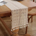 meioro Mesh Woven Table Runners, 12x94 Inch Boho Cotton Table Runner by meioro
