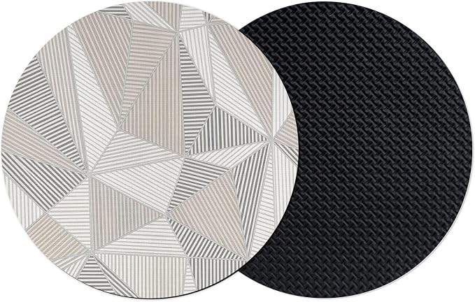 Coasters Set of 2, Geometric Minimalist Round Drink Coasters by Unknown