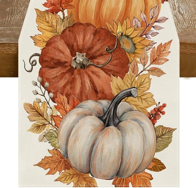 RABUSOFA Fall Table Runner 13x72 Inch Fall Decorations by RABUSOFA
