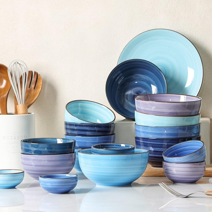 Selamica Ceramic 24 Oz Cereal Bowls Set, Deep Soup Bowls, 5.9 Inch Porcelain - Image 7