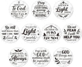 10pcs Coasters for Drinks with Bible Verses Absorbent Coasters Set Round by Unknown