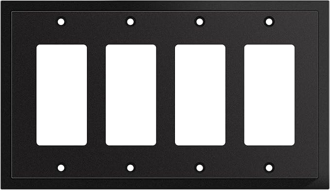 Modern Edge Decorative Wall Plate Switch Plate Outlet Cover, Durable Solid Zinc by HenneBery