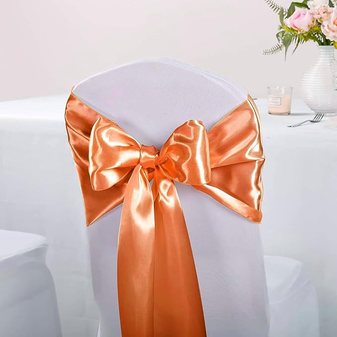 Orange Satin Table Runners, 12x108 Inches, 2 Pack | Table Runner, - Image 7