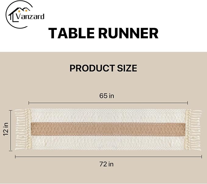 Boho Table Runner for Fall Home Decor - Image 3