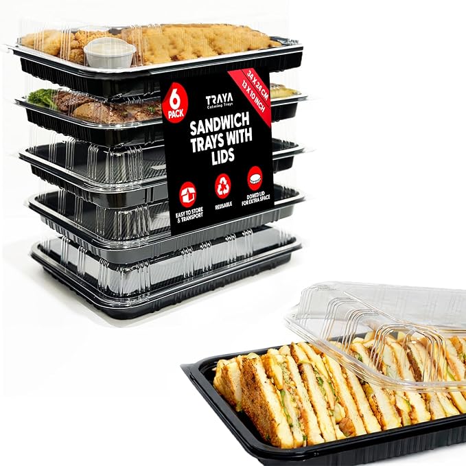 TRAYA Pack of 6 Serving Tray by TrayaCateringTray